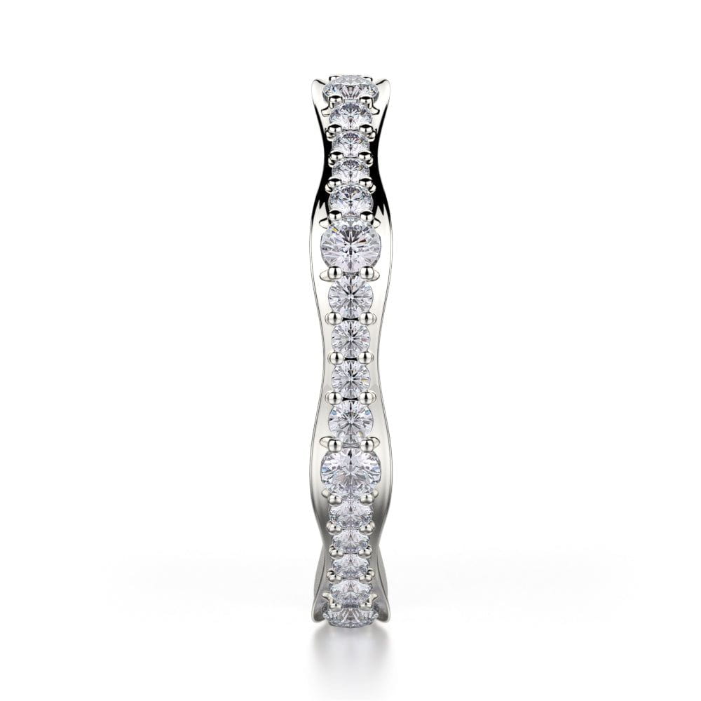 MICHAEL M Fashion Rings Wavy Diamond Cluster Band