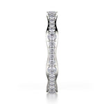 MICHAEL M Fashion Rings Wavy Diamond Cluster Band