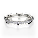 MICHAEL M Fashion Rings Wavy Diamond Cluster Band