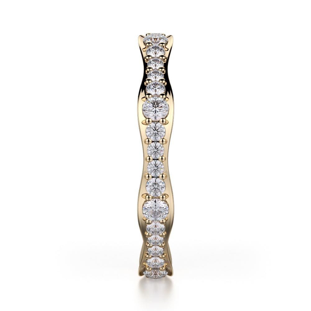 MICHAEL M Fashion Rings Wavy Diamond Cluster Band