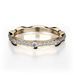 MICHAEL M Fashion Rings Wavy Diamond Cluster Band