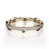 MICHAEL M Fashion Rings Wavy Diamond Cluster Band