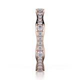 MICHAEL M Fashion Rings Wavy Diamond Cluster Band