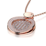 MICHAEL M High Jewelry Diamond Filled Circle Pendant Necklace