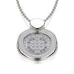 MICHAEL M High Jewelry Diamond Filled Circle Pendant Necklace