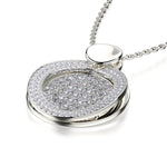 MICHAEL M High Jewelry Diamond Filled Circle Pendant Necklace