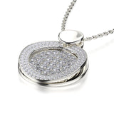 MICHAEL M High Jewelry Diamond Filled Circle Pendant Necklace