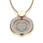 MICHAEL M High Jewelry Diamond Filled Circle Pendant Necklace