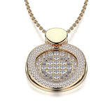 MICHAEL M High Jewelry Diamond Filled Circle Pendant Necklace