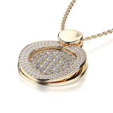 MICHAEL M High Jewelry Diamond Filled Circle Pendant Necklace