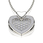 MICHAEL M High Jewelry Diamond Filled Heart Pendant Necklace