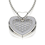 MICHAEL M High Jewelry Diamond Filled Heart Pendant Necklace