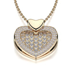 MICHAEL M High Jewelry Diamond Filled Heart Pendant Necklace