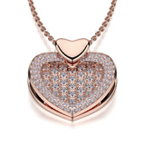 MICHAEL M High Jewelry Diamond Filled Heart Pendant Necklace
