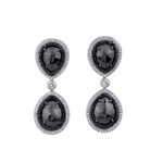 MICHAEL M High Jewelry Double Drop Pear Black Diamond Earrings ER250