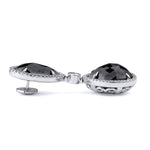 MICHAEL M High Jewelry Large Double Drop Pear Black Diamond Earrings ER247