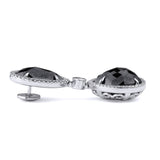 MICHAEL M High Jewelry Large Double Drop Pear Black Diamond Earrings ER247