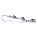 MICHAEL M High Jewelry Triple Drop Cushion Black Diamond Earrings ER225