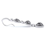 MICHAEL M High Jewelry Triple Drop Cushion Black Diamond Earrings ER225