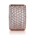 MICHAEL M High Jewelry Wide Huggie Diamond Hoop Earrings