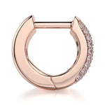 MICHAEL M High Jewelry Wide Huggie Diamond Hoop Earrings