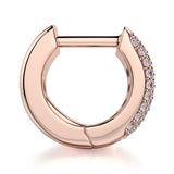 MICHAEL M High Jewelry Wide Huggie Diamond Hoop Earrings