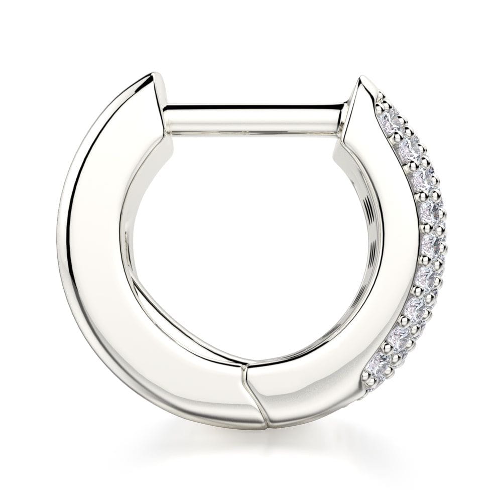 MICHAEL M High Jewelry Wide Huggie Diamond Hoop Earrings