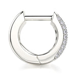 MICHAEL M High Jewelry Wide Huggie Diamond Hoop Earrings