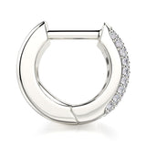MICHAEL M High Jewelry Wide Huggie Diamond Hoop Earrings