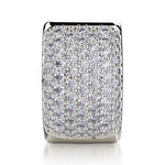 MICHAEL M High Jewelry Wide Huggie Diamond Hoop Earrings