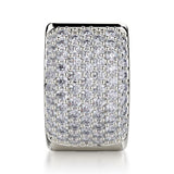 MICHAEL M High Jewelry Wide Huggie Diamond Hoop Earrings