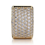 MICHAEL M High Jewelry Wide Huggie Diamond Hoop Earrings