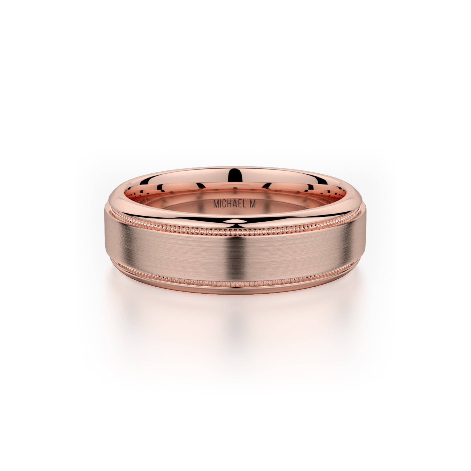 MICHAEL M Men's 14K Rose Gold / 7 Men's Band MB101 MB-101YG14K
