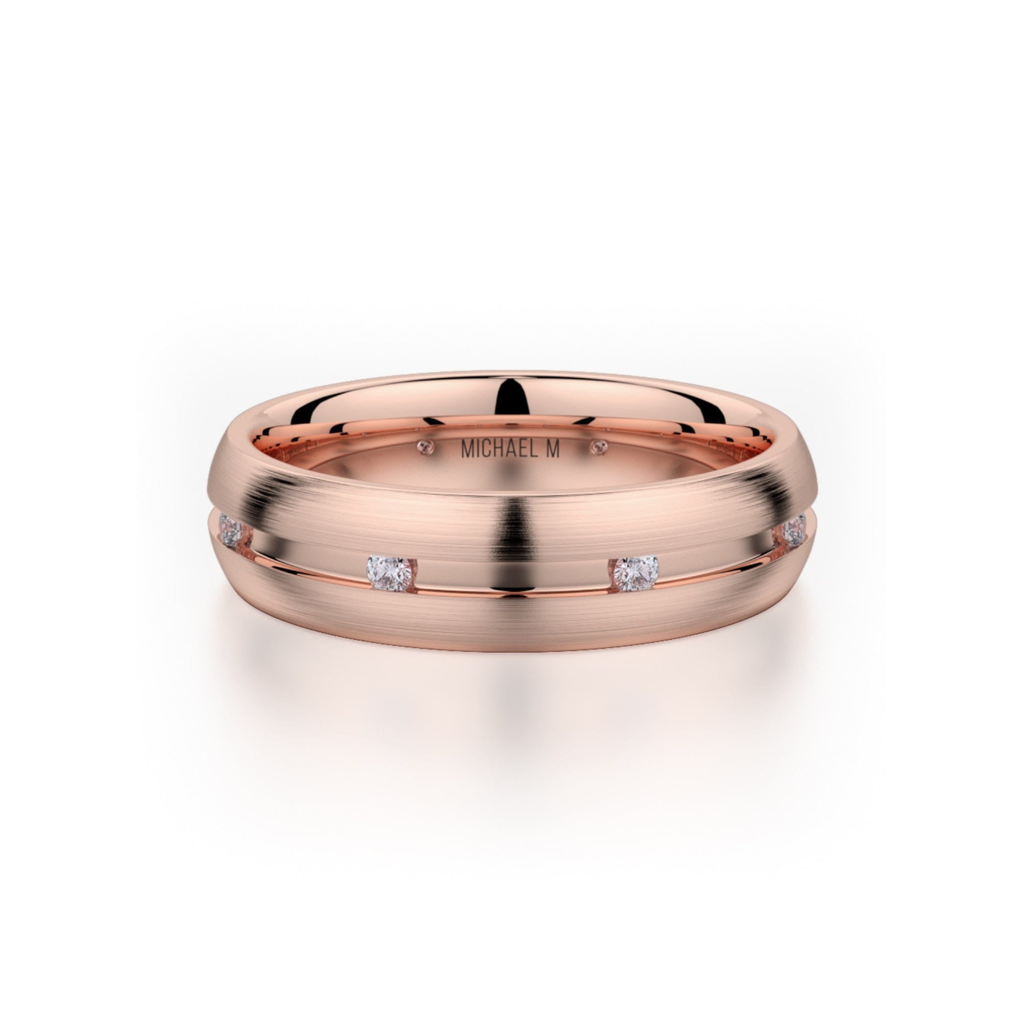 MICHAEL M Men's 14K Rose Gold / 7 Men's Band MB104 MB-104RG14K