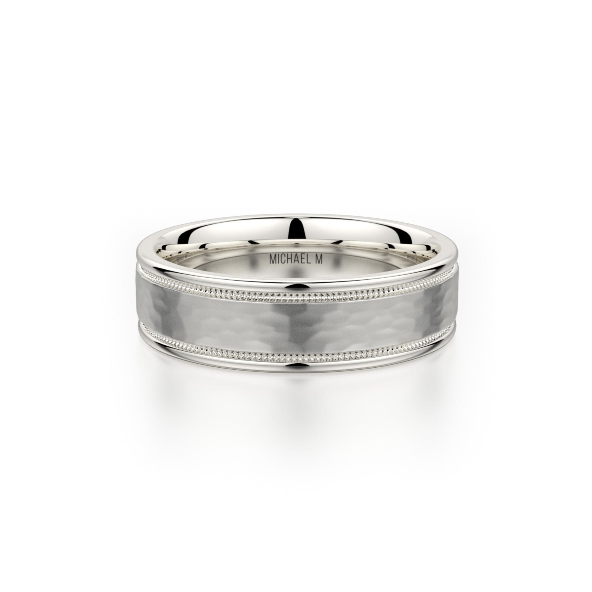 MICHAEL M Men's 14K White Gold / 7 Men's Band MB102 MB-102WG14K