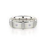 MICHAEL M Men's 14K White Gold / 7 Men's Band MB107 MB-107WG14K