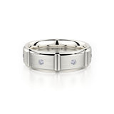 MICHAEL M Men's 14K White Gold / 7 Men's Band MB107 MB-107WG14K