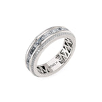 MICHAEL M Men's 14K White Gold / 7 Men's Band MB124