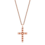 MICHAEL M Men's 18K Rose Gold Mens Block Cross Pendant MP243