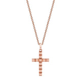 MICHAEL M Men's 18K Rose Gold Mens Block Cross Pendant MP243