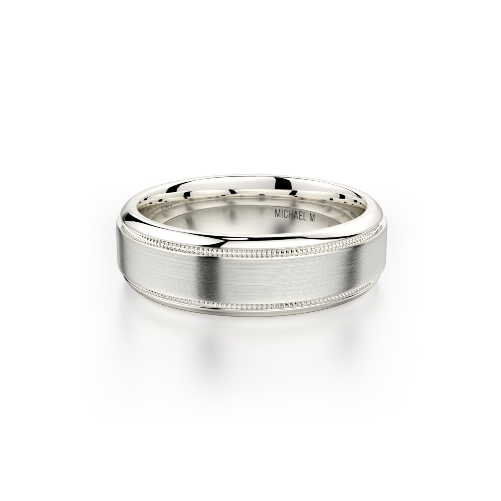 MICHAEL M Men's 18K White Gold / 7 Men's Band MB101 MB-101WG