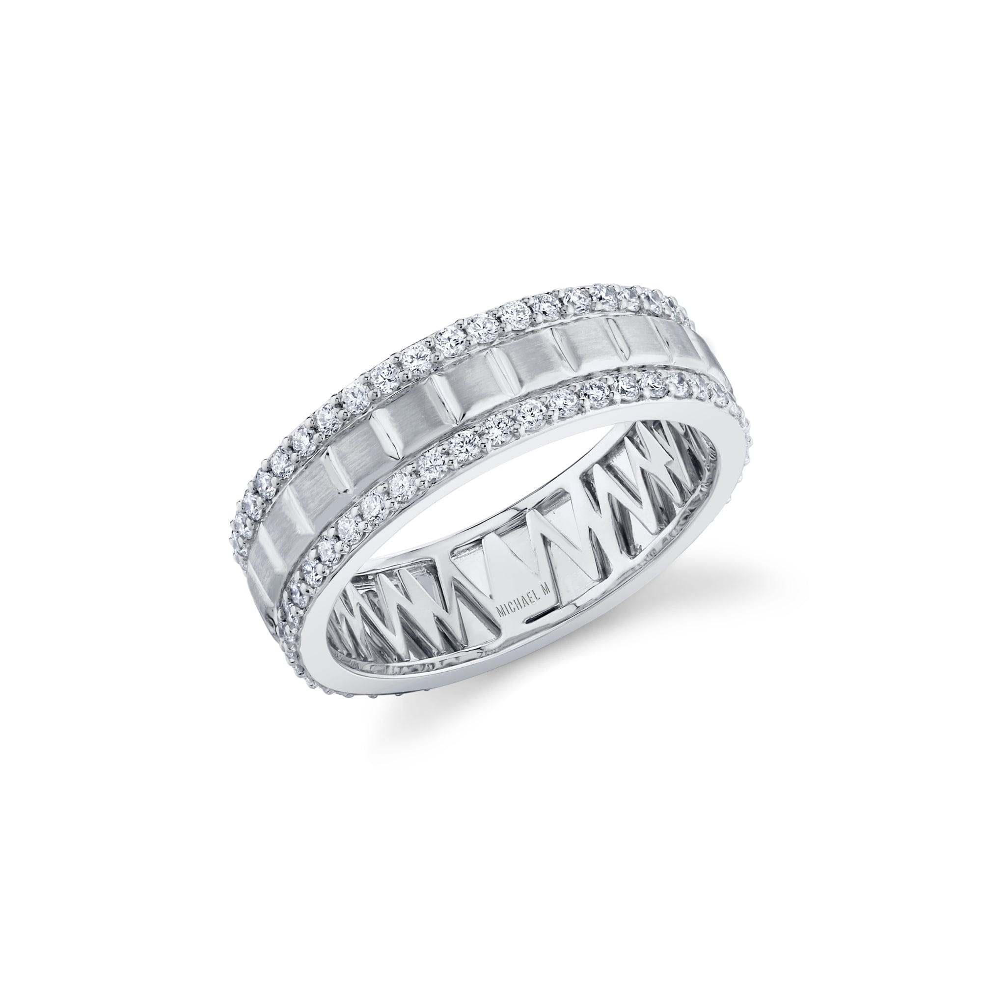 MICHAEL M Men's 18K White Gold / 7 Men's Band MB126