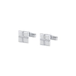 MICHAEL M Men's 18K White Gold Men's Block Cufflings CL105