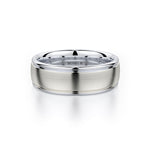MICHAEL M Men's 18K White Gold/Platinum / 7 Men's Band MB106 Two-Tone MB-106WG