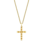 MICHAEL M Men's 18K Yellow Gold Mens Block Cross Pendant MP243