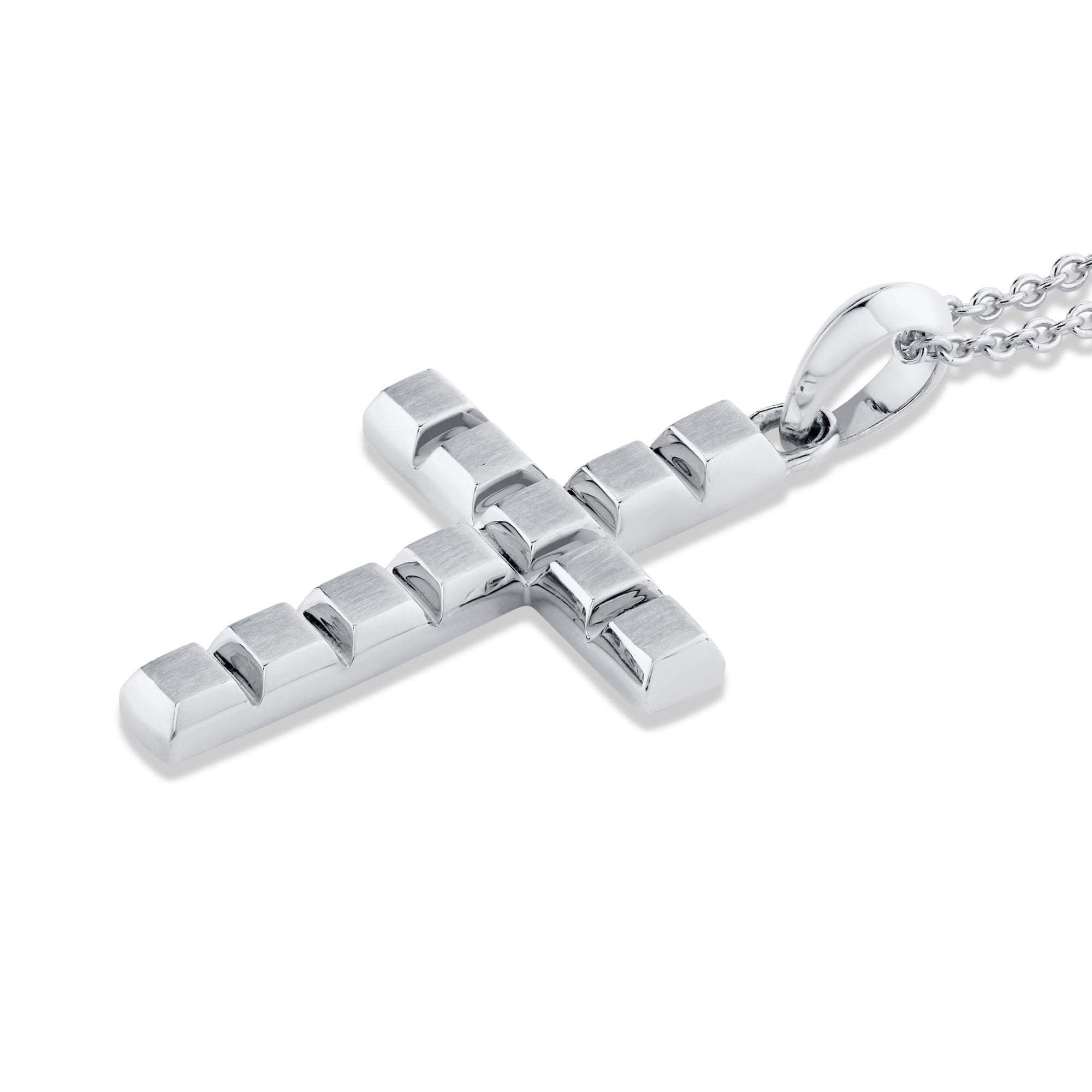 MICHAEL M Men's Mens Block Cross Pendant