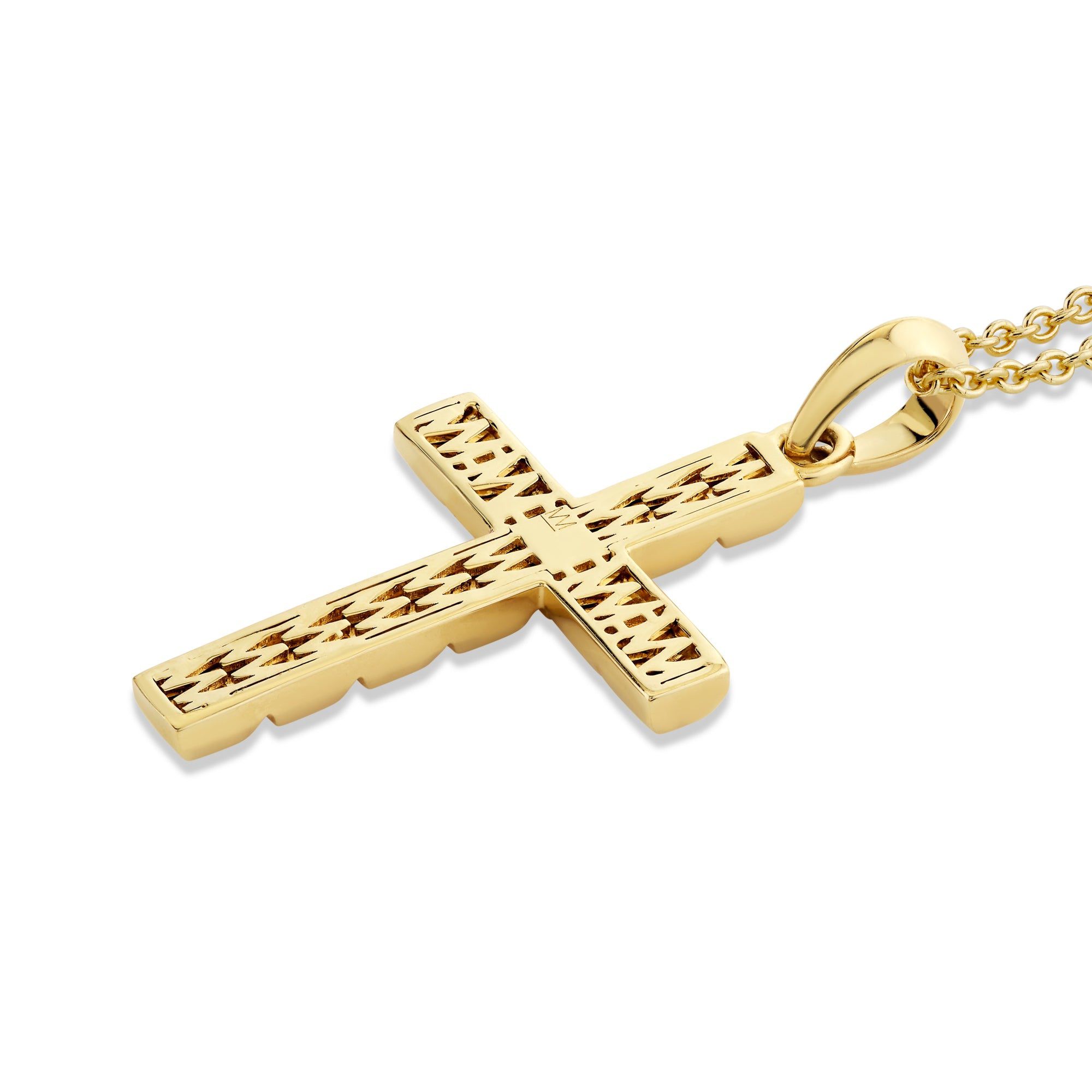 MICHAEL M Men's Mens Block Cross Pendant