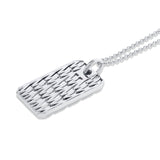 MICHAEL M Men's Mens Block Dog Tag Necklace