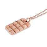 MICHAEL M Men's Mens Block Dog Tag Necklace