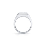MICHAEL M Men's Mens Block Signet Ring with Pave